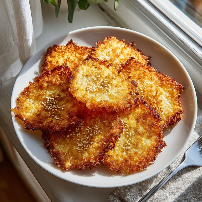 A plate of knusprige quark-chips.