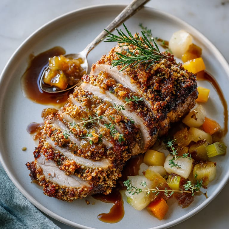 A plate of food with a sauce on it.