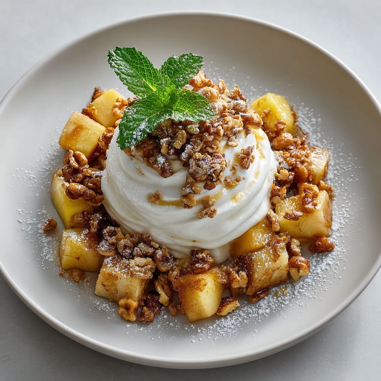 A deconstructed apple strudel breakfast parfait.
