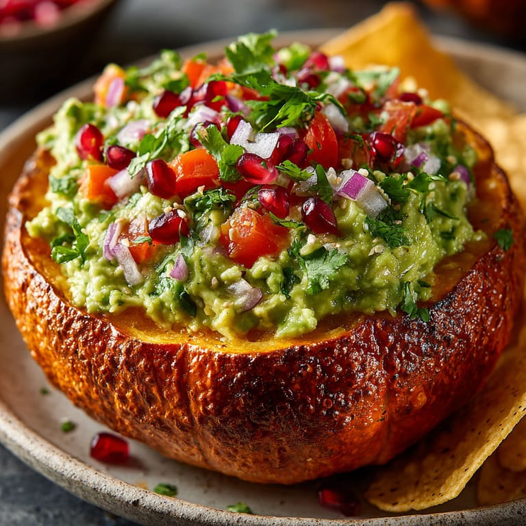 A bowl of food with a pumpkin in it.