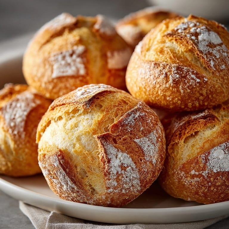 Homemade German Bread Rolls Teig, der in einer Schüssel aufgeht, bereit zum Formen und Backen.