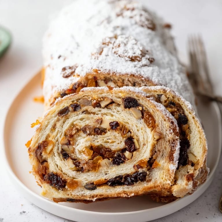 Festliche Silly Stollen Cherry Soda Rolls, frisch gebacken mit saftigen Kirschen.