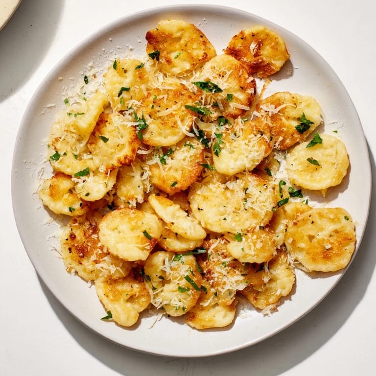 Savory and delicious, serving suggestion: Air Fryer German Spätzle with parmesan cheese.