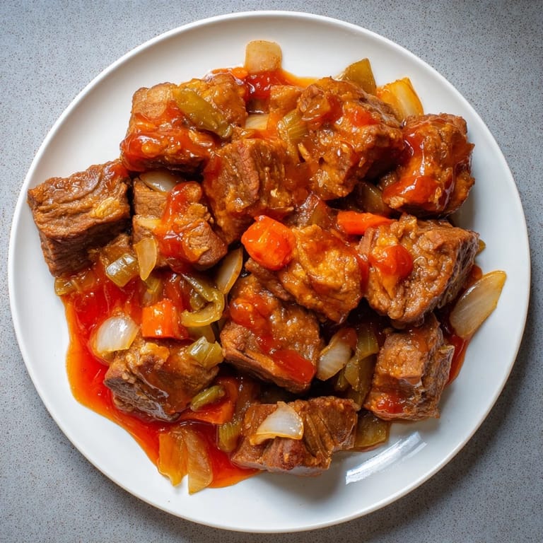 Rustic Sweet and Sour Sauerbraten: a hearty, German-inspired meal in a Dutch oven.