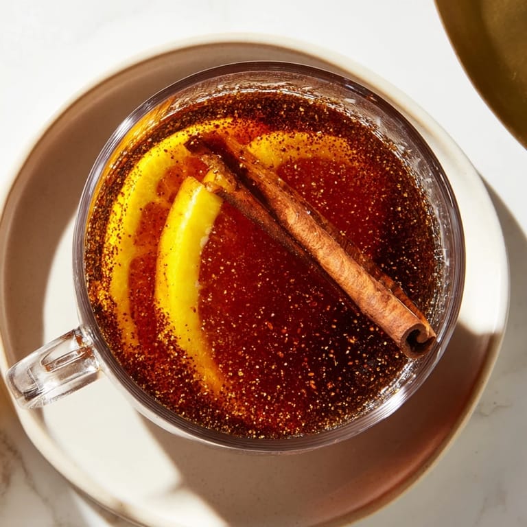 Delicious homemade Express Punsch Concentrate, a perfect holiday beverage pictured with fresh citrus.