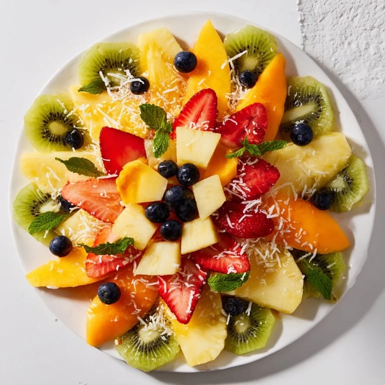 This colorful Tropical Pineapple Sun Fruit Platter offers a perfect side dish for any summer gathering.