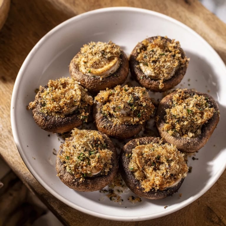 Savory Ranch-Seasoned Crispy Mushrooms, a vegetarian snack, served hot with dipping sauces for everyone.