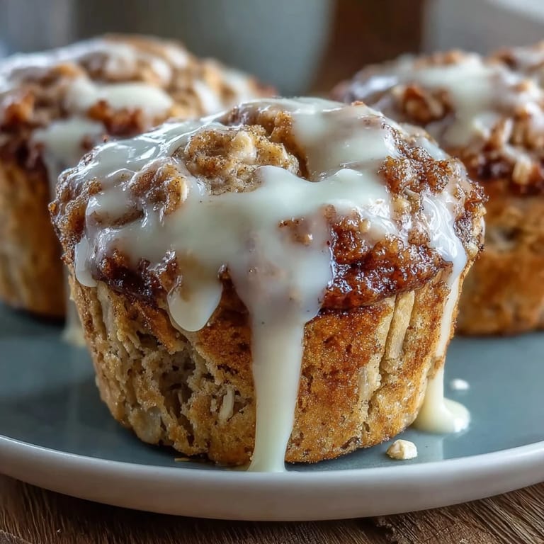 Genießen Sie diese saftigen Zimtschnecken-Protein-Muffins, ein köstlicher Frühstücksschub.