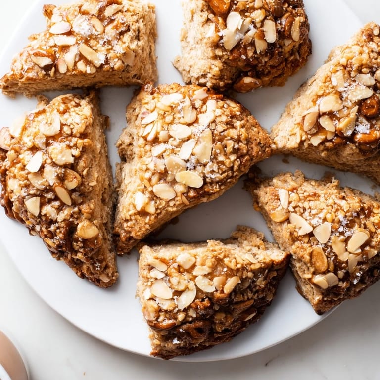 Gebackene Rosinenbrezel-Scones, ideal für ein genussvolles Frühstück oder einen Snack.