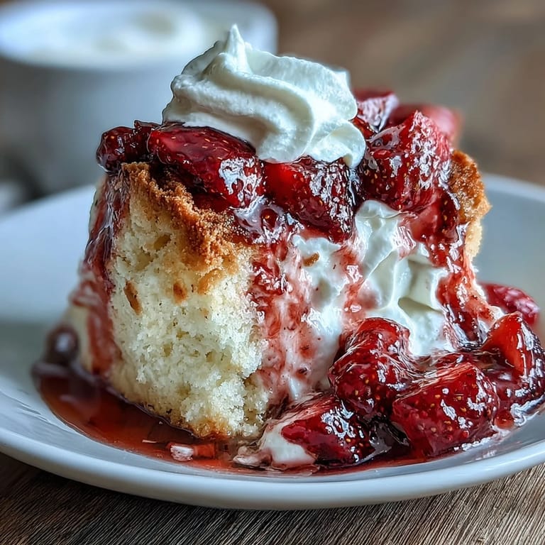 Herzförmige Shortcakes, geschichtet mit süßen, eingelegten Erdbeeren und selbstgemachter Schlagsahne, ein Traum für den Valentinstag.