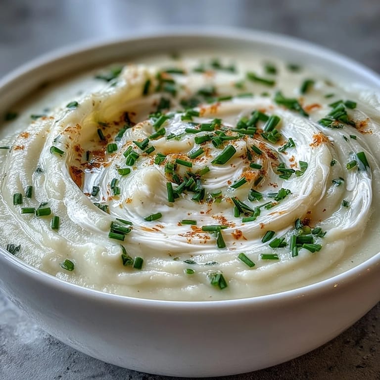 2. Reichhaltige, wohltuende Zwiebel- und Blumenkohlsuppe mit feiner Würzung, ideal für eine leichte Mahlzeit.  