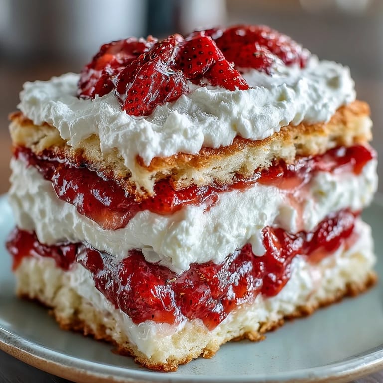 3. Classic Strawberry Shortcake with Biscuit Layers: Tender, golden biscuits filled with ripe strawberries and rich whipped cream, a beloved American treat for any occasion.
