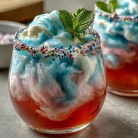 Zuckerwatte Zitronenlimonade Eis Float